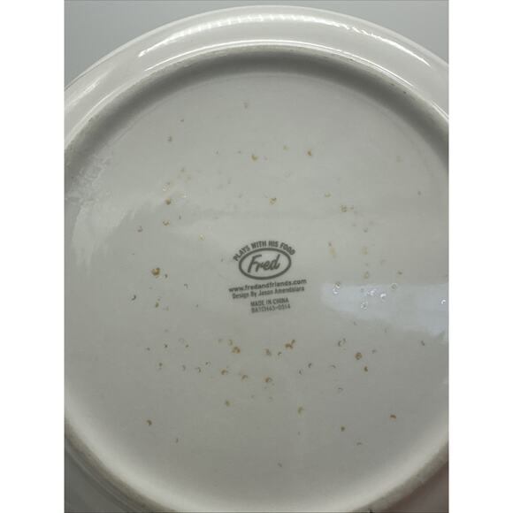 2 Fred Plays with His Food Funny Face Plate Woolly Willy Girl Boy Plate - Picture 4 of 4